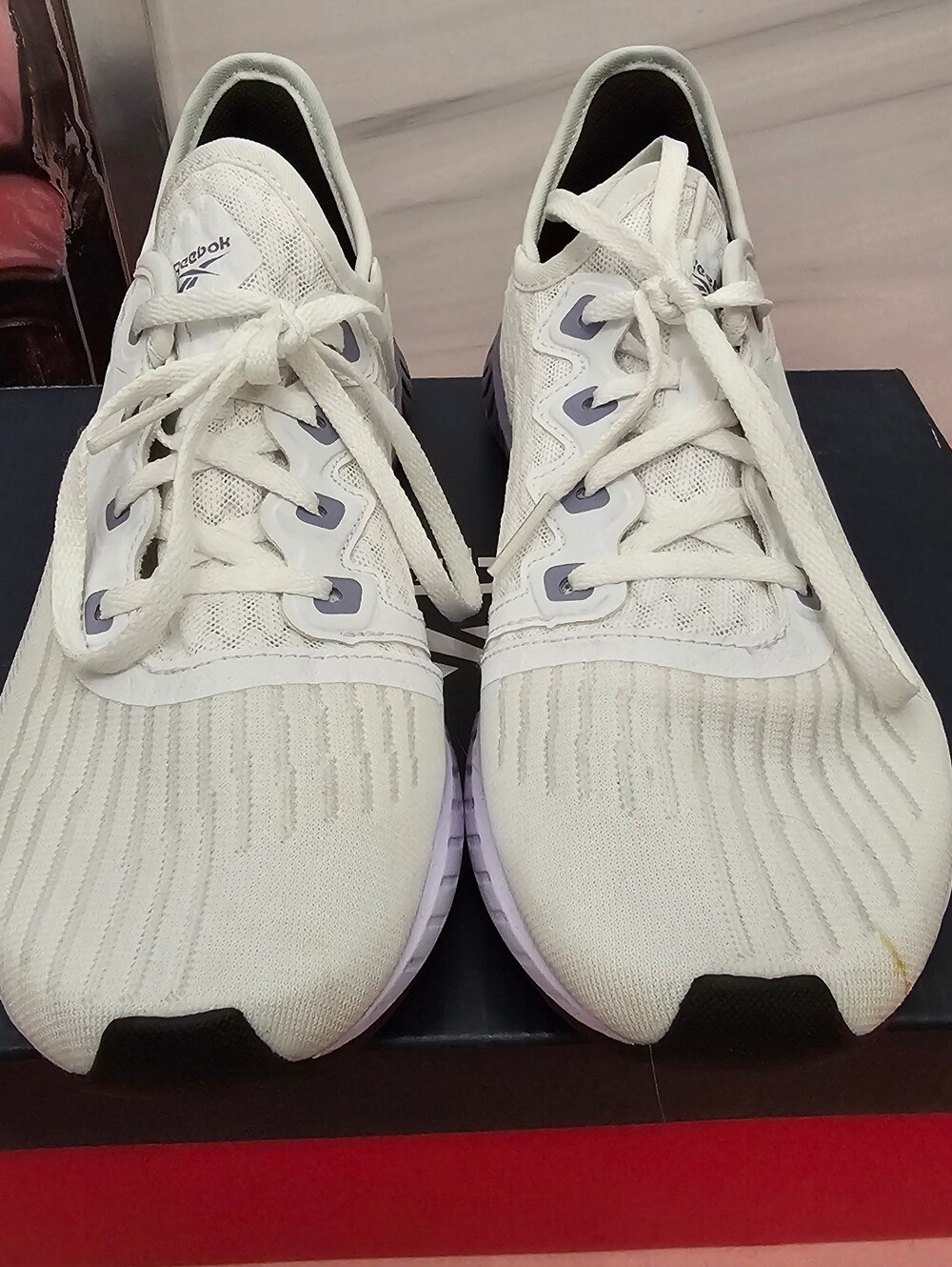 Reebok Flashfilm 2.0 Women’s Running Shoes White Lilac Size 7.5 EG8514